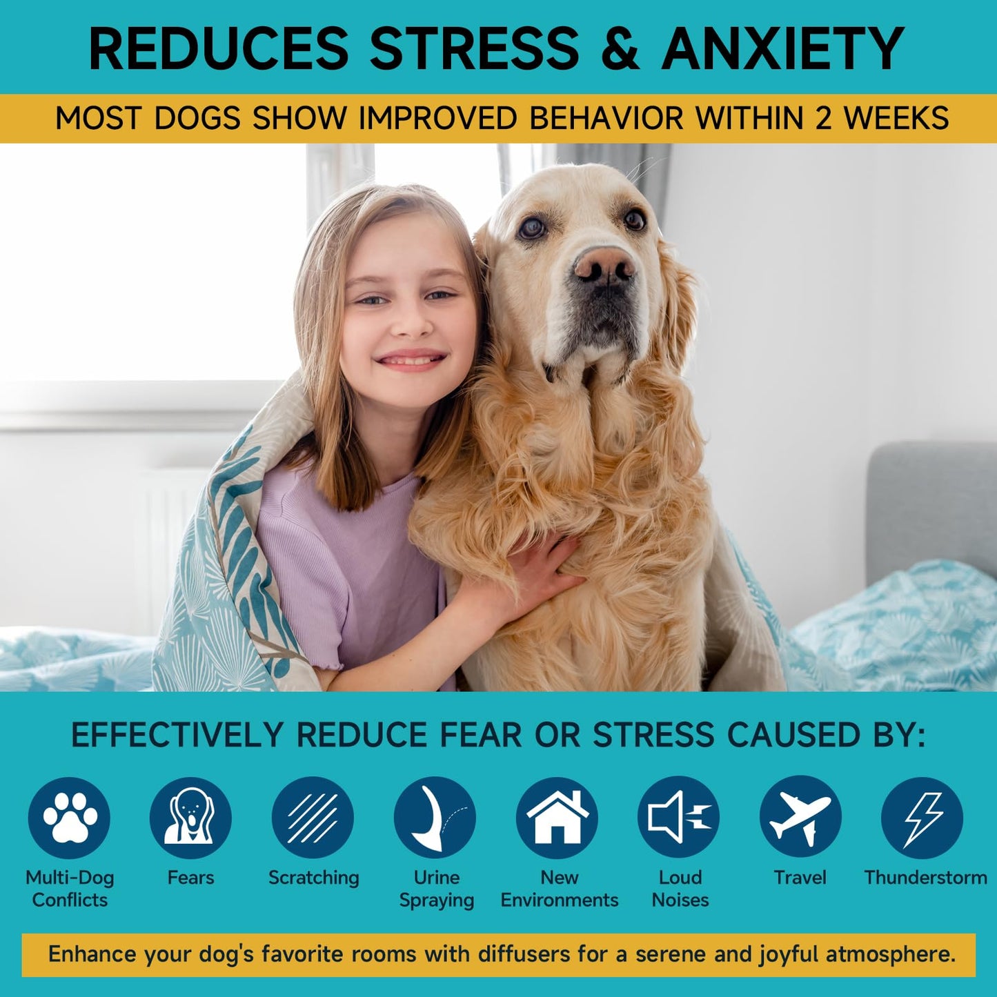 Woyamay Cat & Dog Wellness Bundle – Anti-Itch Allergy Chews for Cats + Dog Calming Pheromone Diffuser Kit, Supports Cat Skin Comfort & Reduces Dog Anxiety, All-in-One Pet Care Solution