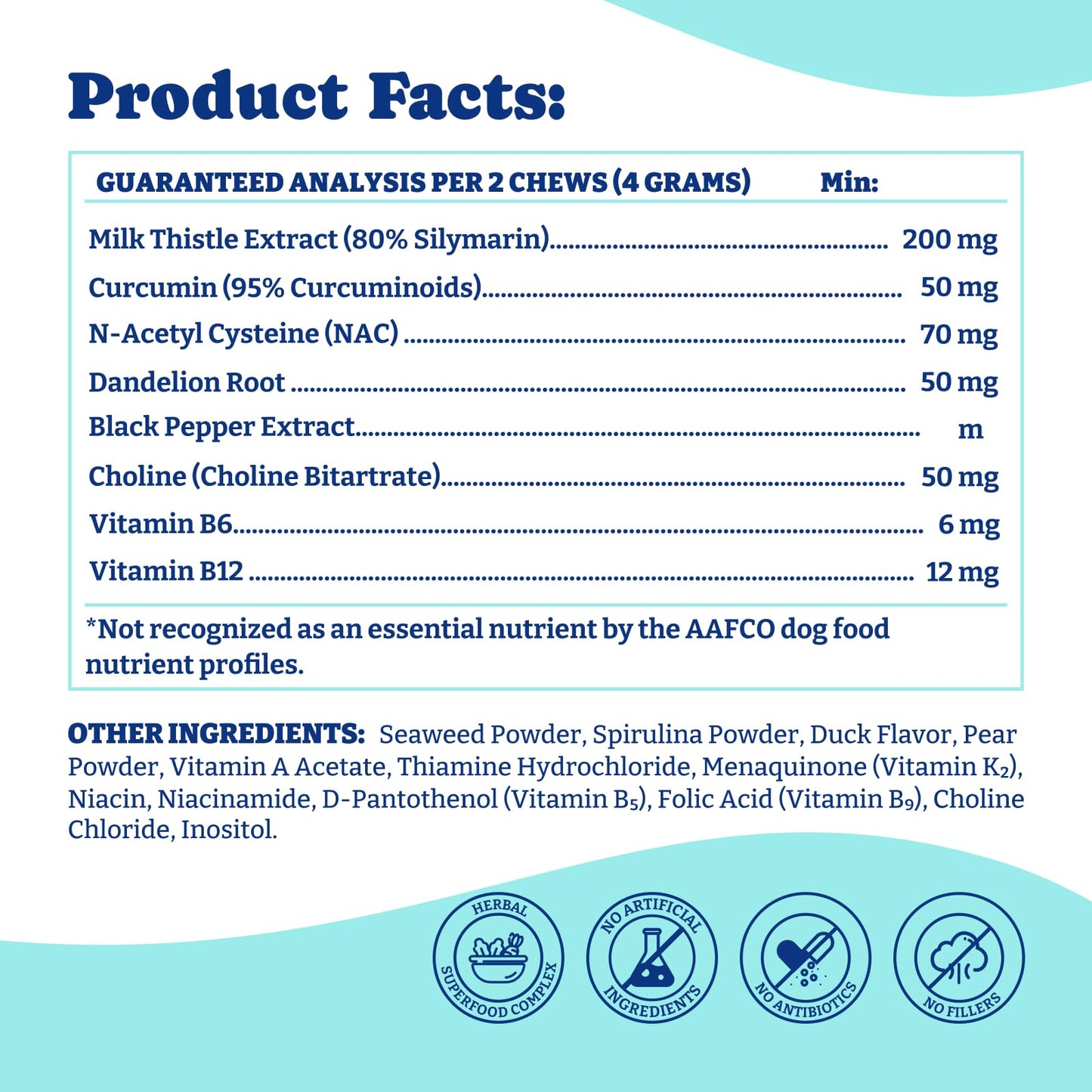 YoYoBay Milk Thistle Liver Support Chews for Dogs – Soft Chews with NAC, Curcumin, Choline & Dandelion – Supports Liver Function, Antioxidant Defense & Immune Health – Duck & Pear Flavor – 120 Count