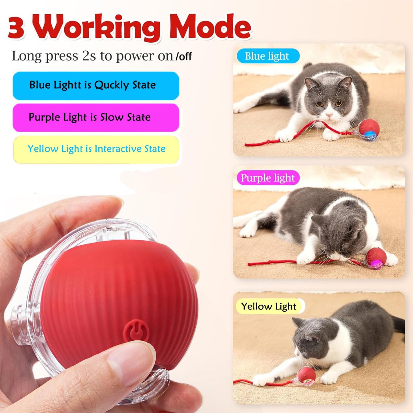 ZFWALL Dog Treat Toy Ball, Interactive Dog Toy, Designed for Powerful Chewers, Keeps Dogs Busy, Suitable for Small, Medium, and Large Dogs. Durable and Easy to Clean.