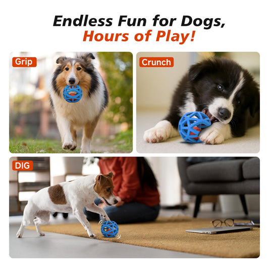 Kytujoy Interactive Dog Toy, Smart Jumping Bouncing Ball Inside Durable Rubber Shell, Automatic Moving Vibrating Ball for Medium/Large Dogs, Dog Enrichment Toy to Keep Them Busy (Blue & Orange)