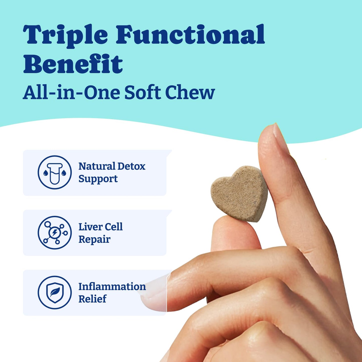 YoYoBay Milk Thistle Liver Support Chews for Dogs – Soft Chews with NAC, Curcumin, Choline & Dandelion – Supports Liver Function, Antioxidant Defense & Immune Health – Duck & Pear Flavor – 120 Count