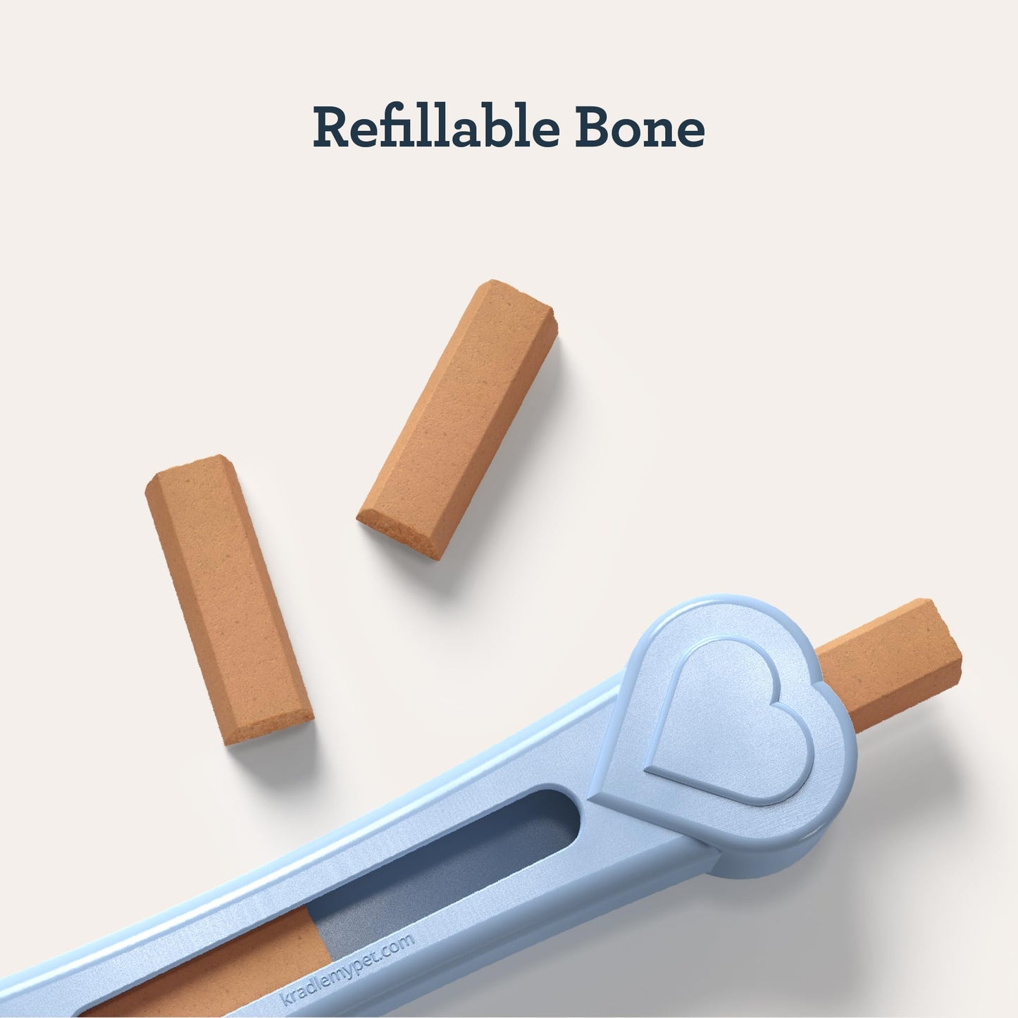 Kradle Calming Dog Bone - Refillable Chew Toy - Ashwagandha GABA - Supports Relaxation - 8" Nylon Bone