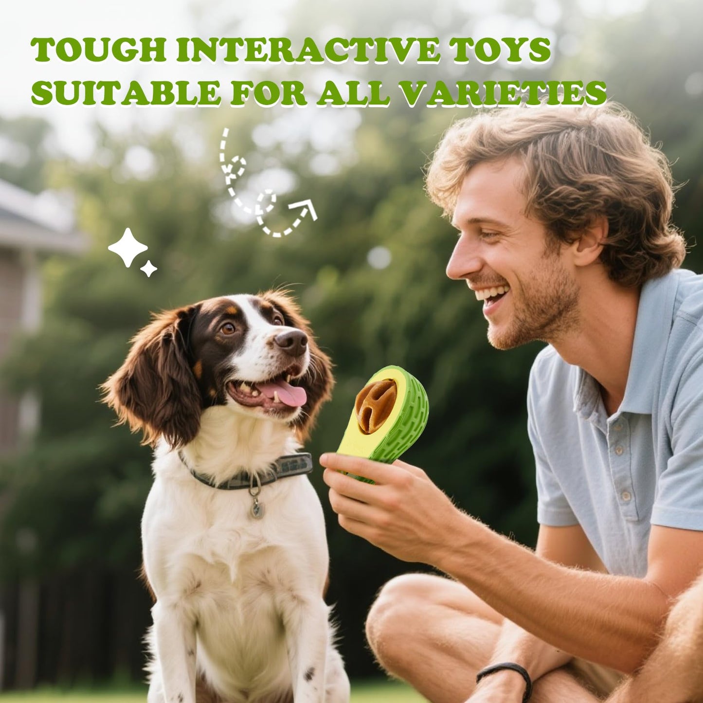 M.C.works Puppy Chew Toys, Dog Chew Toys for Average Chewer, Tough Dog Dental Freezable Toy, Treat Dispensing Toys for Small Medium Dogs, Stuffable Toys for 10-30 Pounds