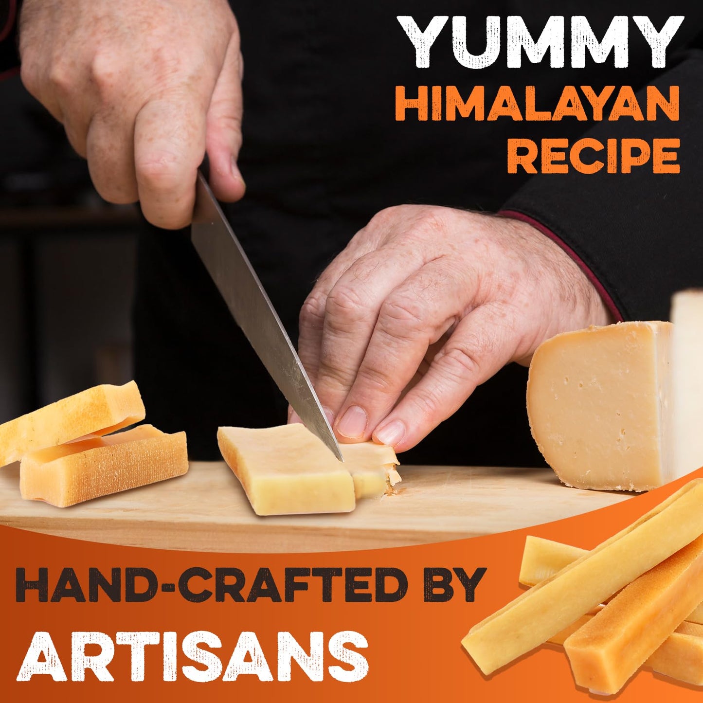 BRUTUS & BARNABY Yak Cheese Himalayan Dog Chews for Aggressive Chewers – Rich in Nutrients, Long Lasting Yak Chews for Small to Large Dogs.(8-pk)