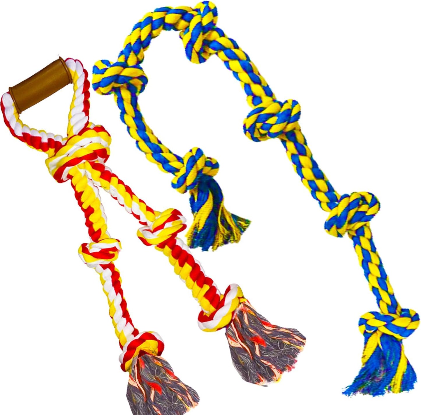 Fejapa Large Dog Rope Toys for Aggressive Chewers - Pitbull Tug of War, Heavy Duty, Outdoor, Medium to Large Breed, Durable Dog Tug Toys with Handle