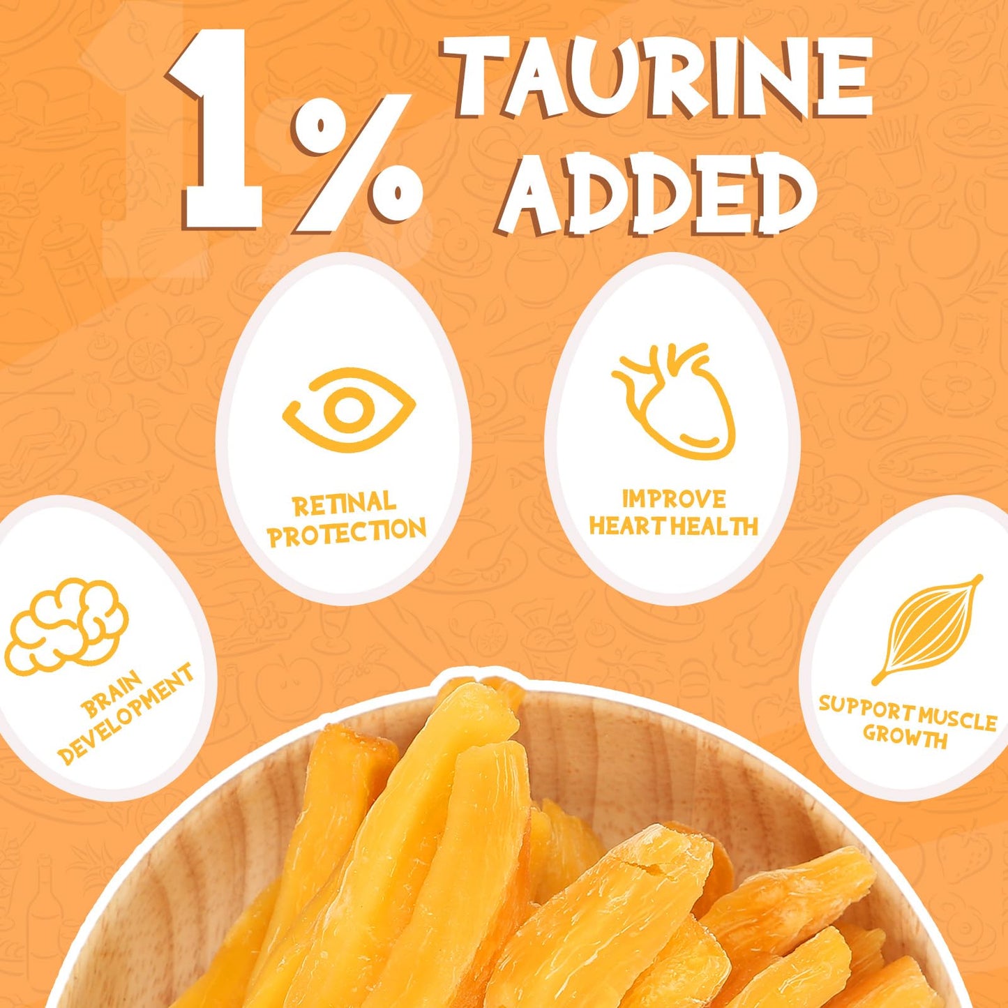 PAWUP Sweet Potato Dog Treat Soft, Chicken Jerky Dog Treats w/Taurine Dog Training Treats for Small Medium Large Dog