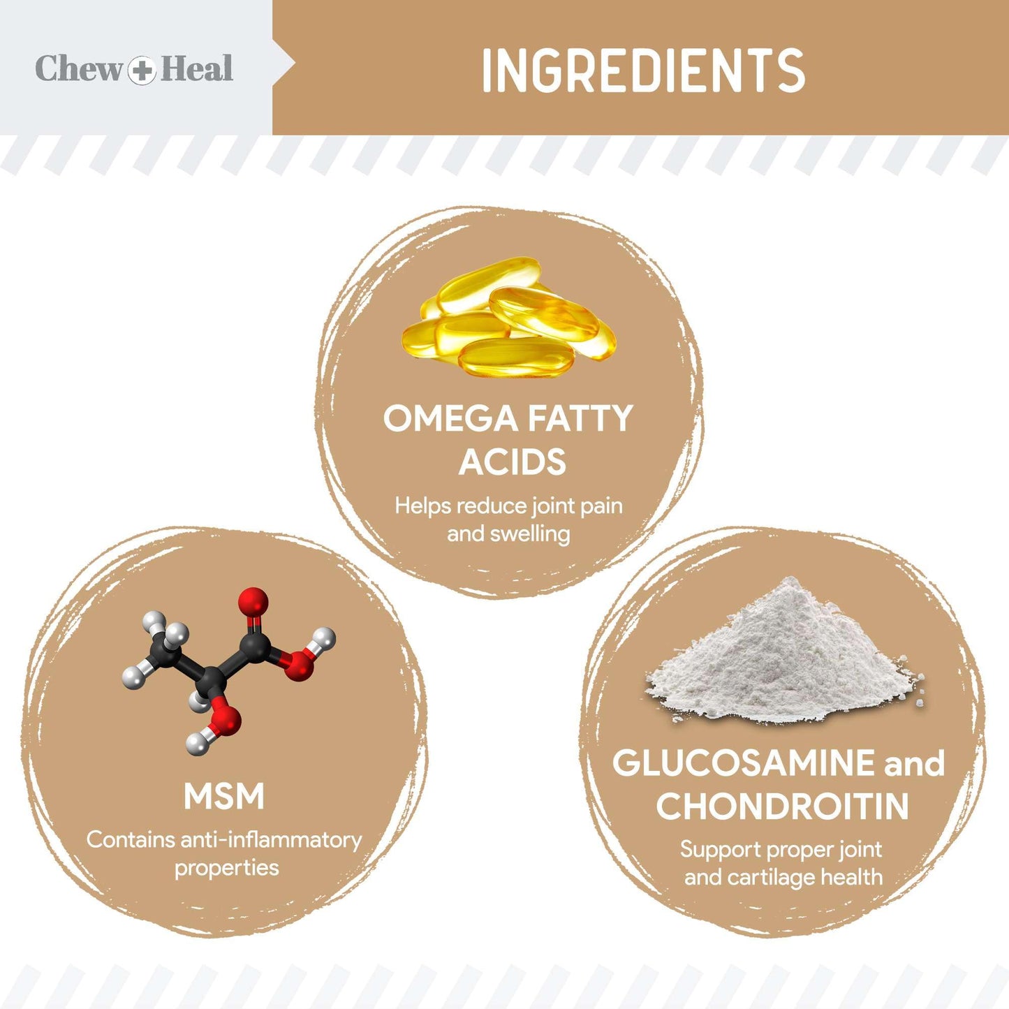 Glucosamine for Dogs Hip and Joint Supplement - 120 Soft Chews for Senior Dogs with Glucosamine, Chondroitin, MSM, and Omegas - for Mobility, Cartilage, and Joint Health - Peanut Butter Flavor