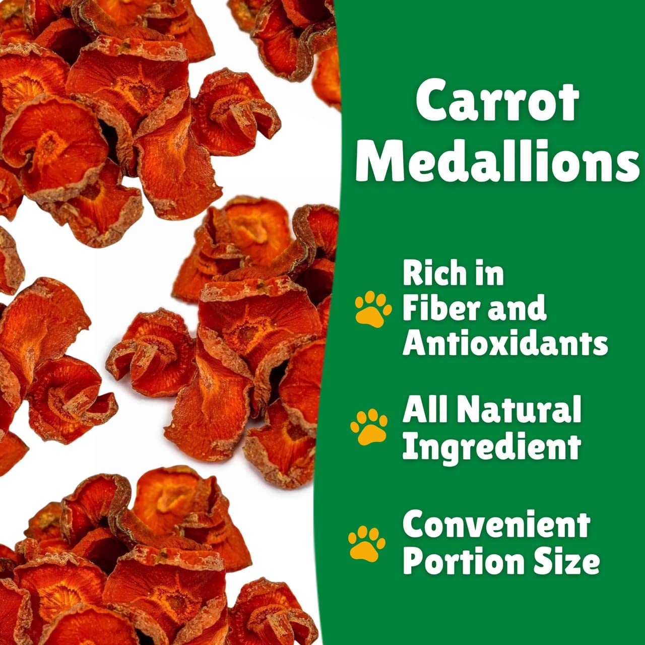 Lucky Premium Carrot Medallion Treats – Carrot Dog Treats and All Natural Dog Treats with Sliced, Dehydrated Carrots (12 oz)