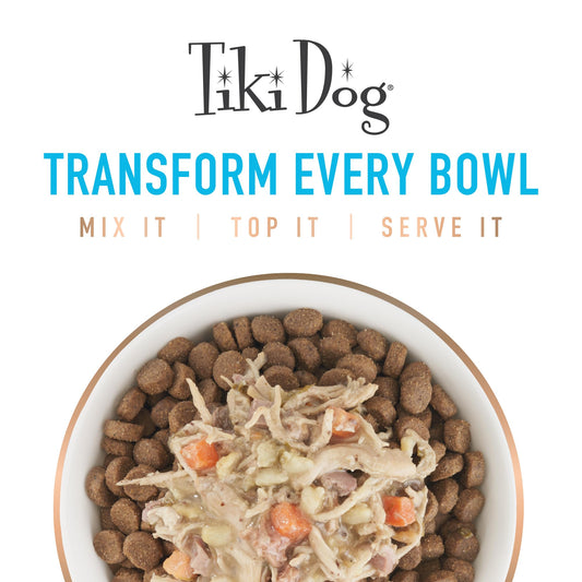 Tiki Dog Born Carnivore Flavor Booster, Salmon Recipe Bisque, Grain Free Meat Based Treat, Meal Topper for All Dog Breeds and All Life Stages, 1.5 oz. Pouch, 12 Count