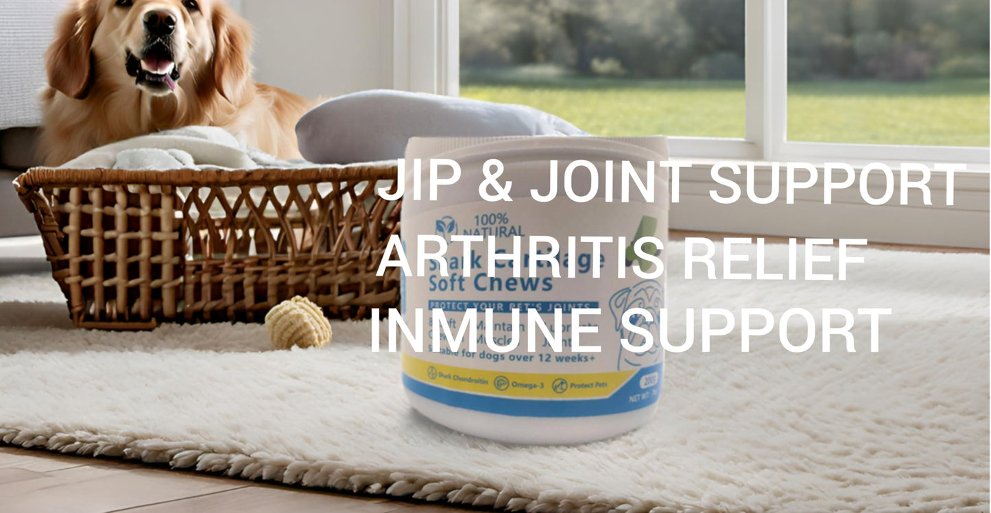 Jire'h Advance Dog Hip and Joint Supplement,80 Count, Chicken Flavored,Pain and Inflammation Relief Chews with Glucosamine, Chondroitin, MSM, Vitamin C, Omega 3, with Calcium from Shark Cartilage