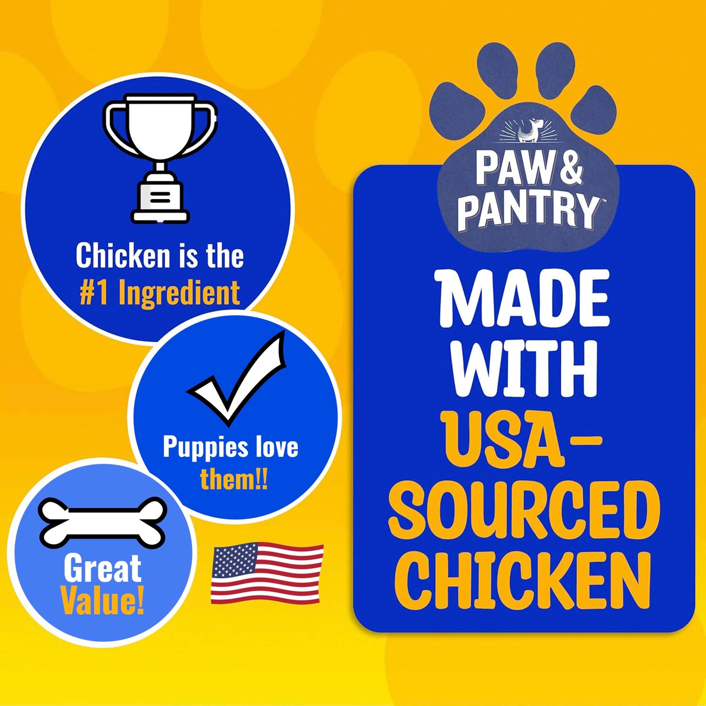 Paw & Pantry 5" Soft & Chewy Twist Sticks - (3) Packs of 50 Chicken Twists - (1) Pack of 50 Beef & Turkey Twists Dog Treats - Grain-Free & Highly Digestible Chewy Sticks for Dogs