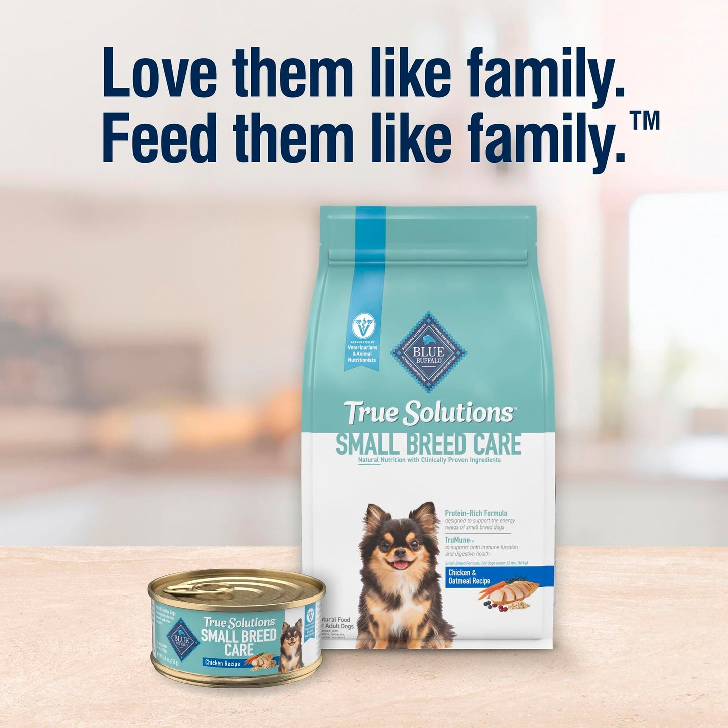 Blue Buffalo True Solutions Small Breed Care Natural Dry Dog Food for Adult Small Breed Dogs, Chicken, 4-lb. Bag