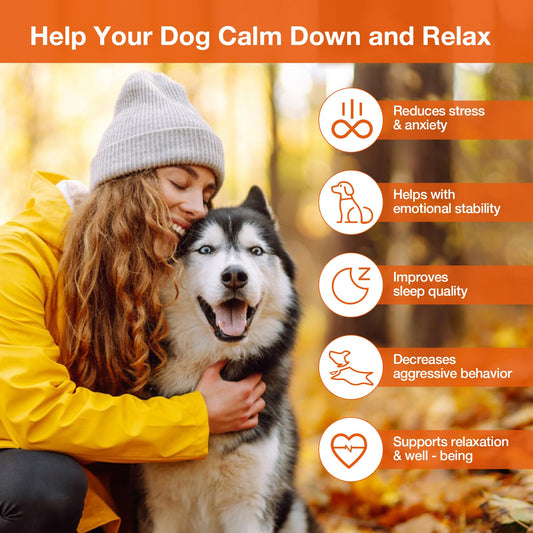 Hemp Calming Chews for Dogs - 180 Counts Dog Calming Chews - Anxiety Relief Treats for Dogs - Dog Supplements for Separation, Thunderstorms, Stress, Barking, Promote Relaxation (Chicken Flavor)
