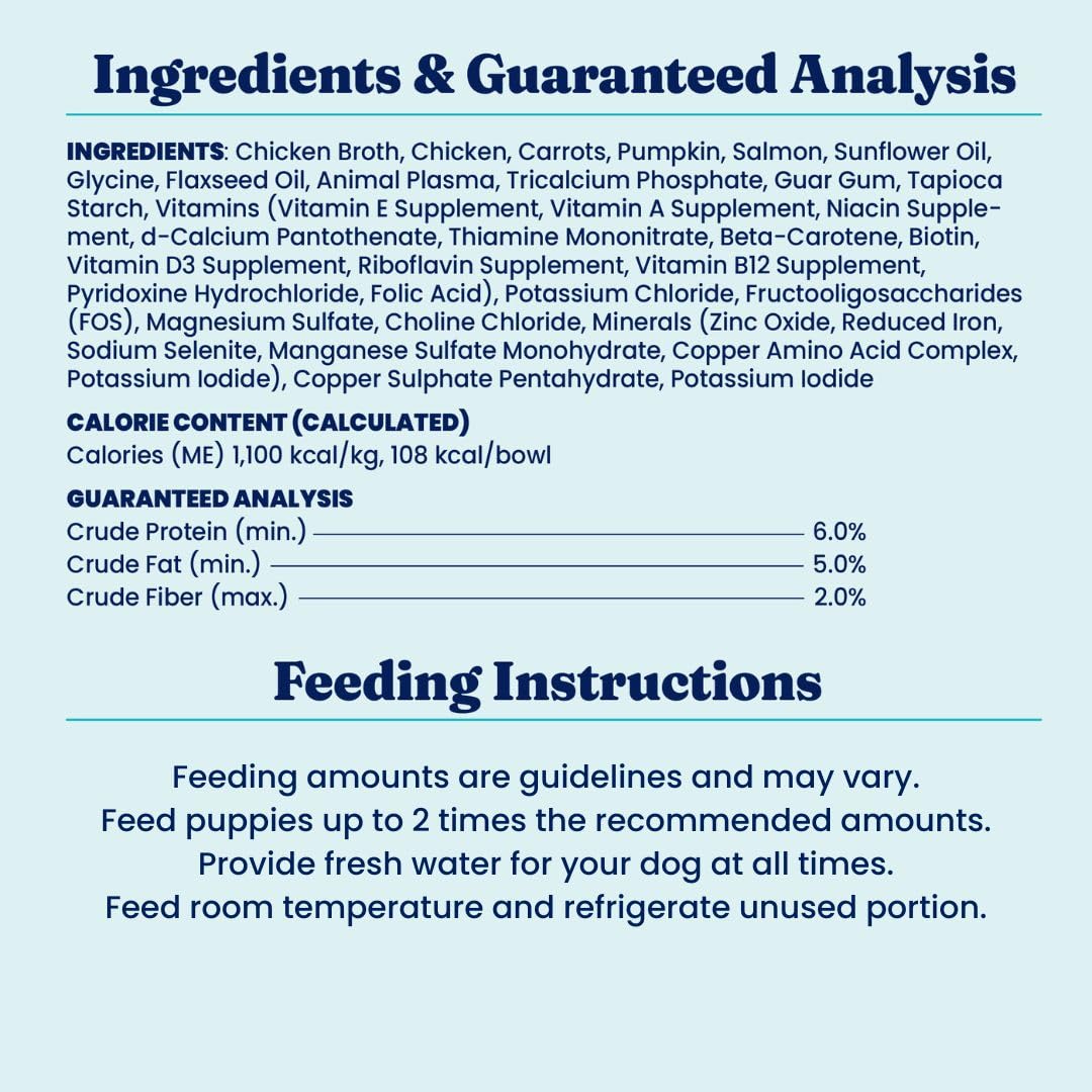 Solid Gold Wet Dog Food Topper & Meal Cups - for Adult & Senior Small Breed & Large Breed Dogs - W/Salmon, Chicken & Superfoods for Sensitive Stomachs, Gut Health & Skin & Coat Support - 3.5oz/6 Pack