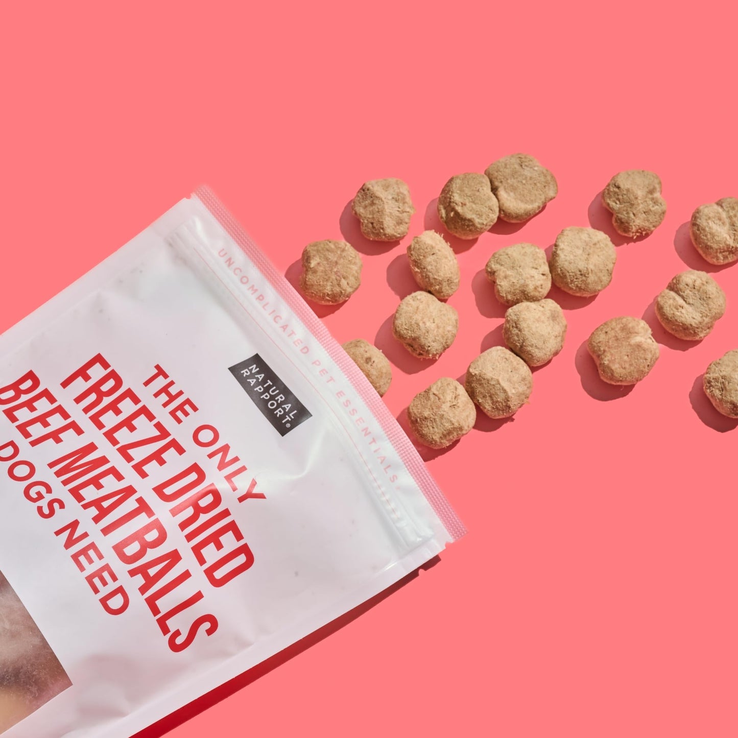 Natural Rapport Beef Meatball Dog Treats - The Only Beef Meatballs Dogs Need - All Natural Dog Treats for Small and Large Dogs (4 oz)