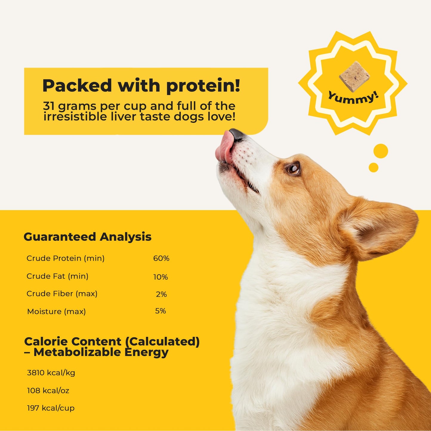 Heckova! Beef Lover - Freeze Dried Beef Liver Dog Treats - Single Ingredient Human Grade Raw Beef Liver Bites for Training, Meal Topper, No Additives, High Protein, 31g Per Cup, 14oz Bag