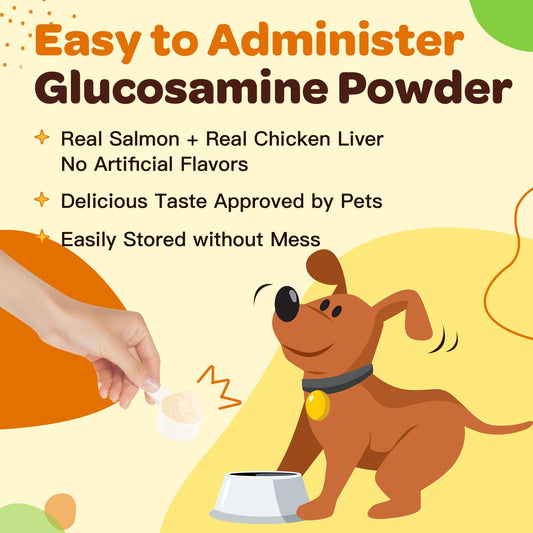 NATURE TARGET Glucosamine for Dogs, Joint Supplement for Dogs, Chondroitin, MSM, Turmeric, Omega 3, Support Hip & Joint Mobility - Dog Joint Pain Relief for Small & Large Breed, 9.52 Oz