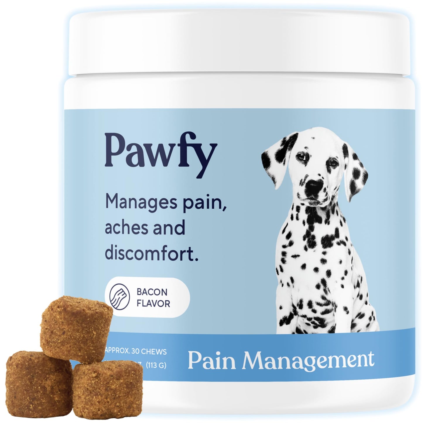 Pawfy Advanced Pain Management - Essential Vitamins & Supplements with Omega 3 |Joint Supplement for Dogs - Supports Hip & Joint Health for Small, Medium, Large Breeds | 30 Fast-Acting Chews