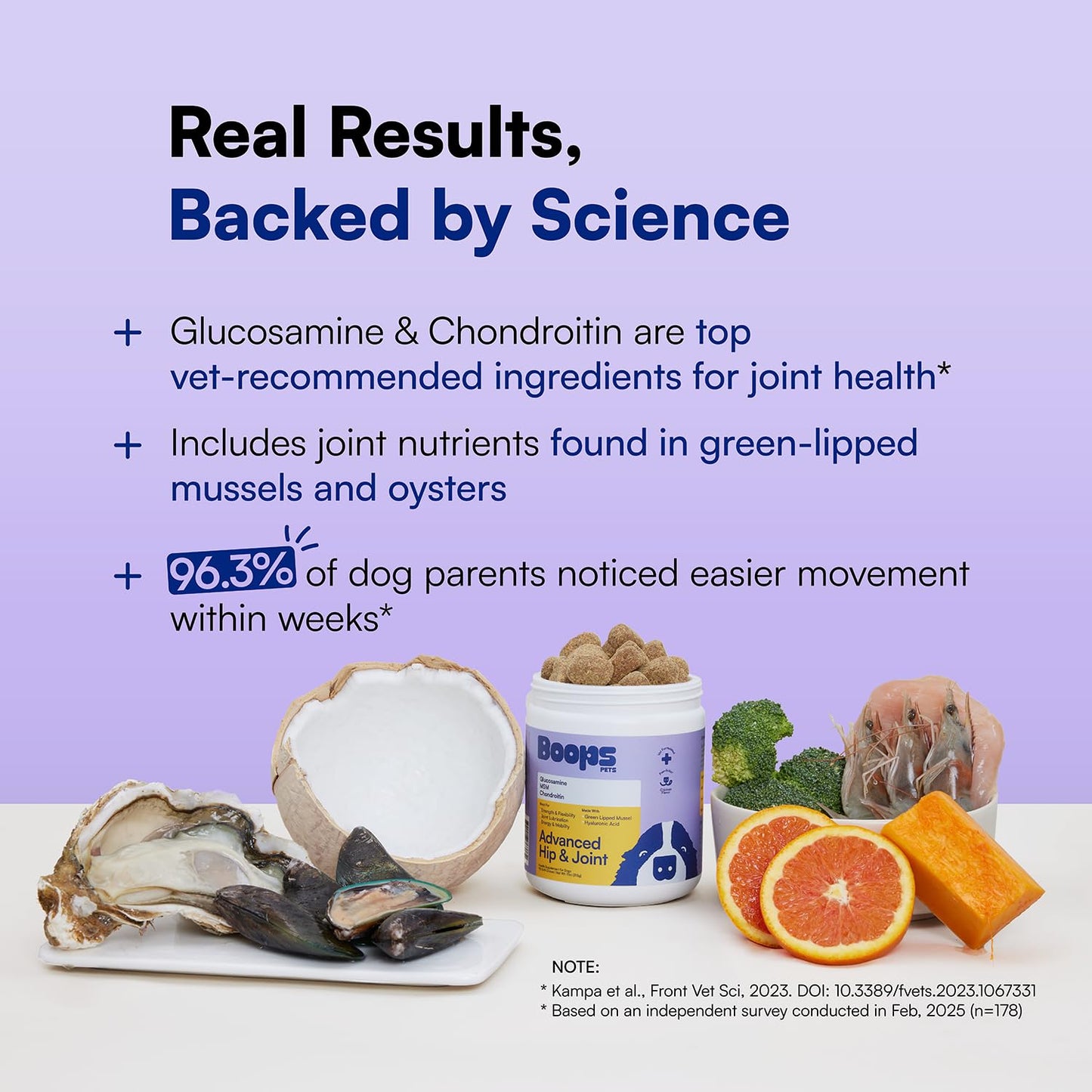 Advanced Hip & Joint Supplement for Dogs - 90 Soft Chews with Glucosamine, MSM, Chondroitin & Multivitamins - Helps Mobility, Flexibility & Arthritis Relief - Made with Pasture-Raised Chicken