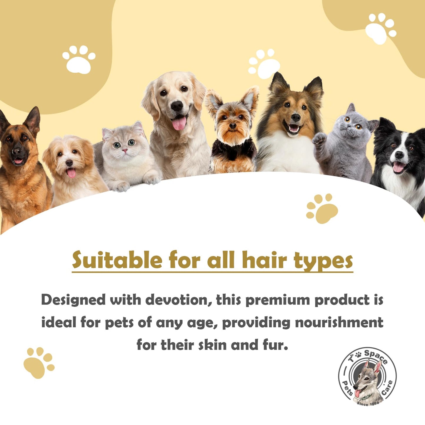 TeethSPACE Dog Conditioner Spray, Dry Skin Relief for Dog and Puppy, Dog Conditioner for Allergies and Itching, Deodorizing and Moisturizing Conditioner