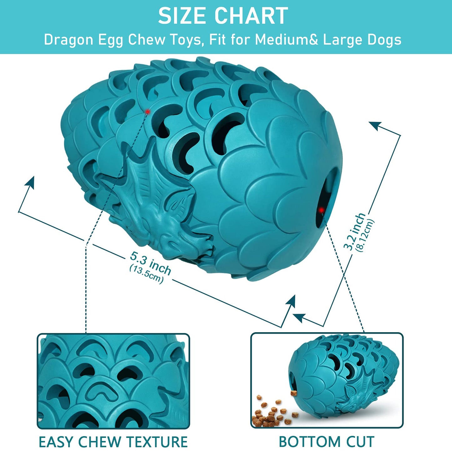 Jomilly Dragon Egg Dog Chew Toys for Aggressive Chewers - Toughest Indestructible Dog Toys for Aggressive Heavy Chewers Lifetime Replacement, Tough Dogs Toys for Medium Large Bully Breed