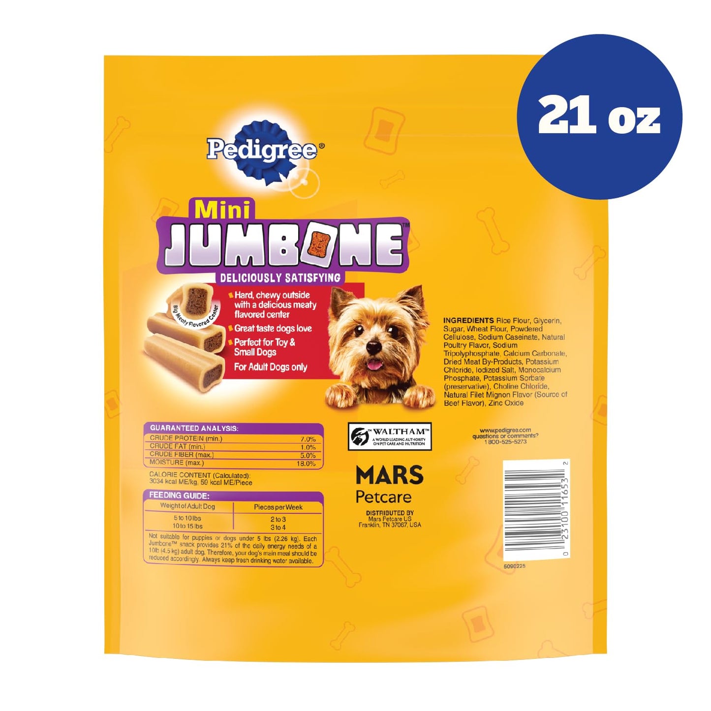 Pedigree Mini Jumbone Small Dog Treats, Beef Flavor, 35 Treats (Pack of 1)