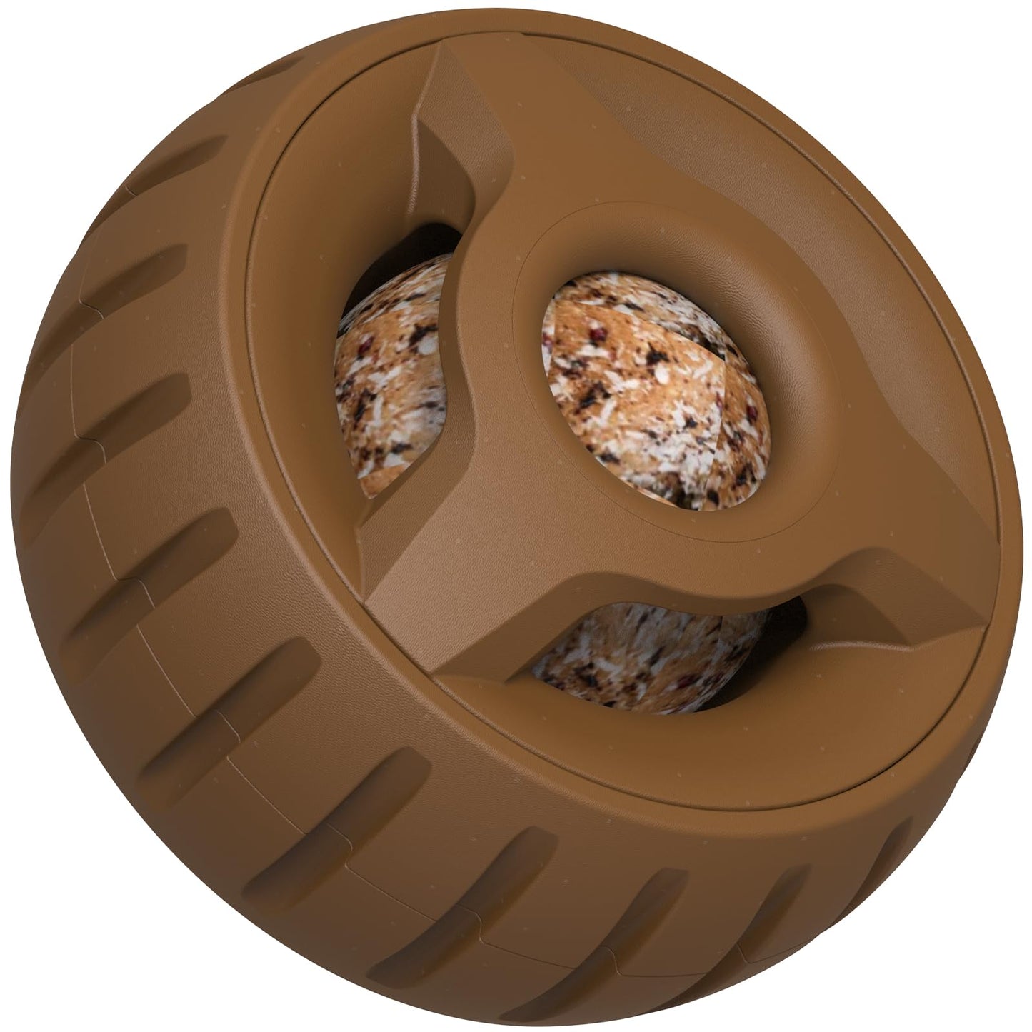 TAILGLEE Dog Toy, Compatible with Woof Pops, Medium Large Dogs Frozen Treat Toy Holder Treat Dispensing Dog Toy Dog Freezer Molds Fillable Rubber Dog Toys Long-Lasting, Brown