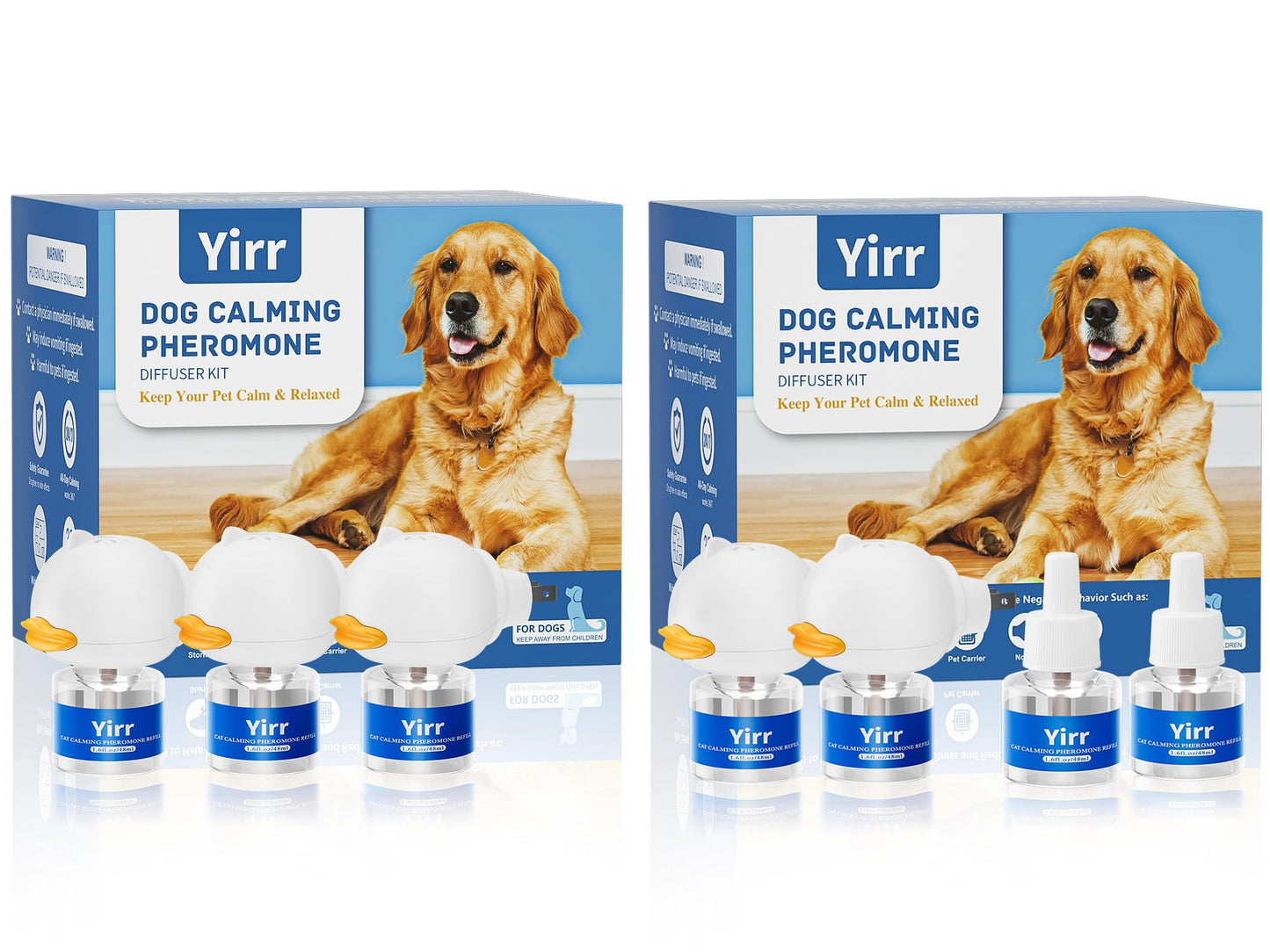 Yirr Dog Calming Diffuser, Dog Pheromones Calming Diffuser, Relaxing Pheromone for Dogs Relief Stress Anxiety Reduce Aggression Barking, Help Train Dog to Pee