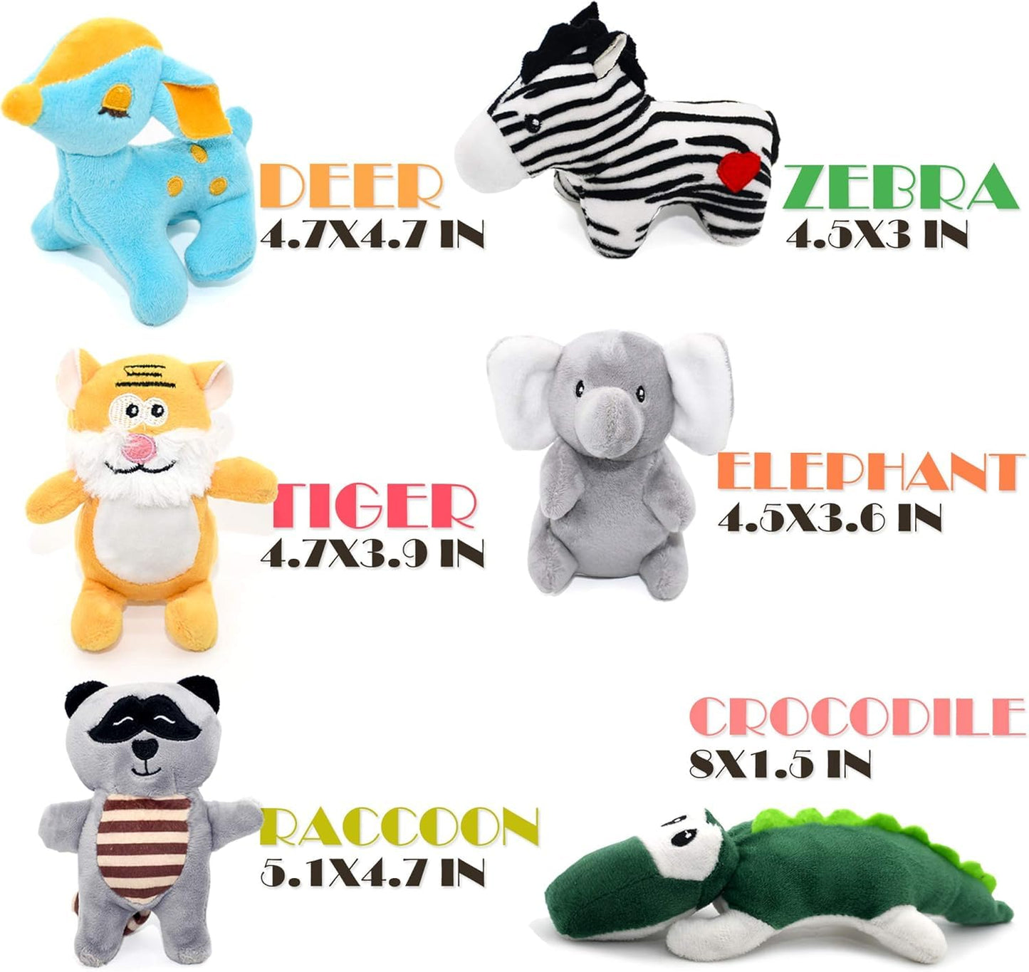 SHARLOVY Dog Squeaky Toys for Small Dogs,Stuffed Animal Puppy Toy,Cute Puppy Chew Toy for Dog Teething, for Small to Medium Dogs,Soft Plush Pet Toys Pack 12 in Gift Box