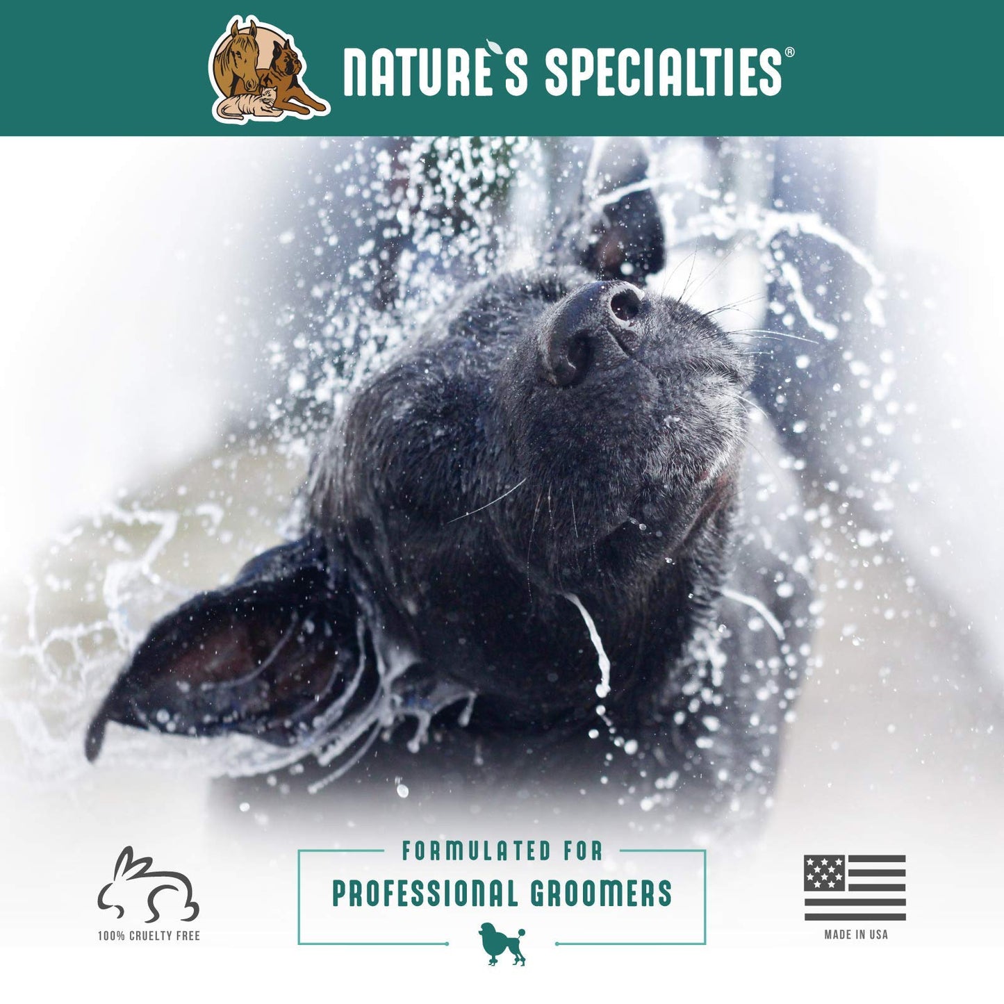 Nature's Specialties Hypoallergenic Ultra Concentrated Aloe Dog Shampoo for Pets, Makes up to 4 Gallons, Natural Choice for Professional Groomers, for Sensitive Skin, Made in USA, 16 oz