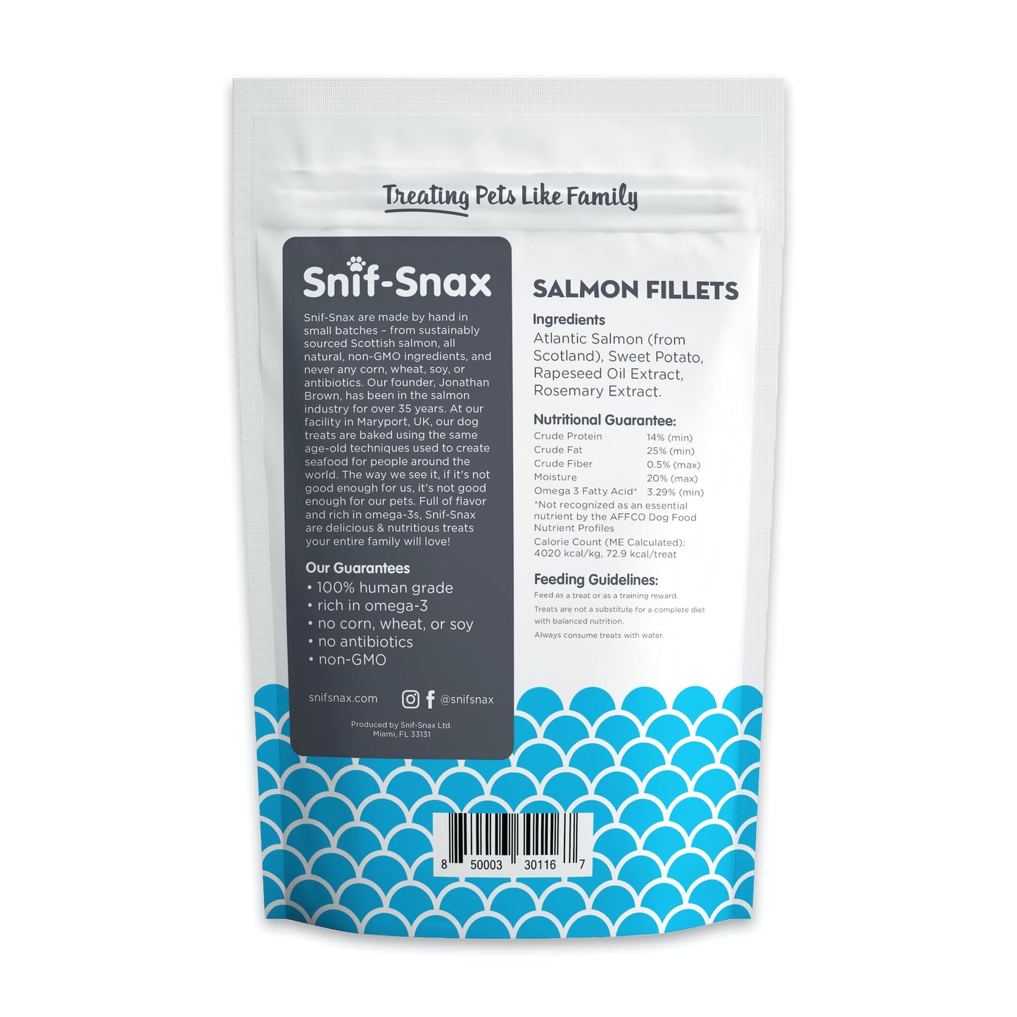 Snif-Snax Salmon Fillets Dog Treats 3 Pack – All Natural, Healthy Training & Reward Treats for Dogs – Human Grade, High Protein