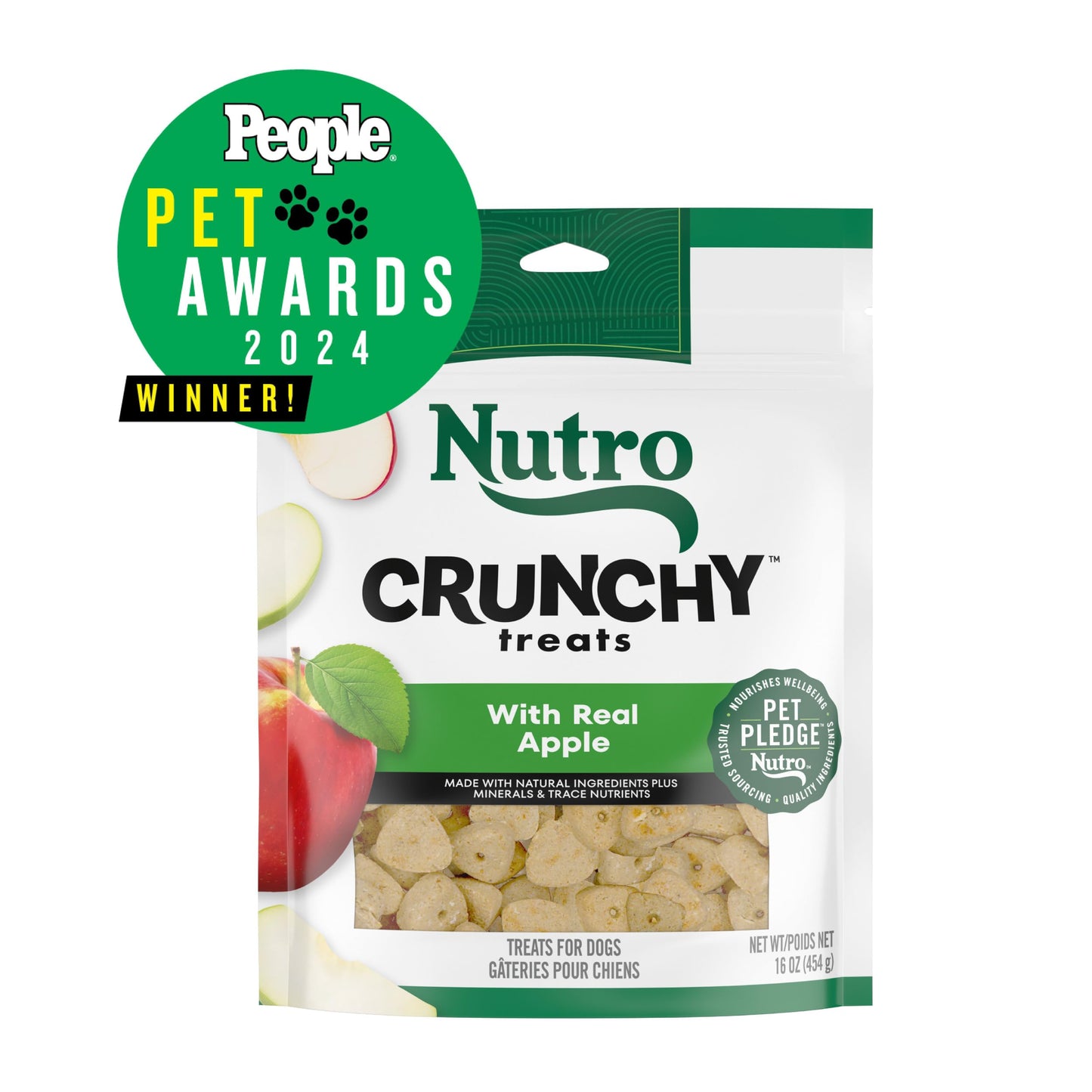 Nutro Crunchy Dog Treats with Real Apple, 16 oz. Bag