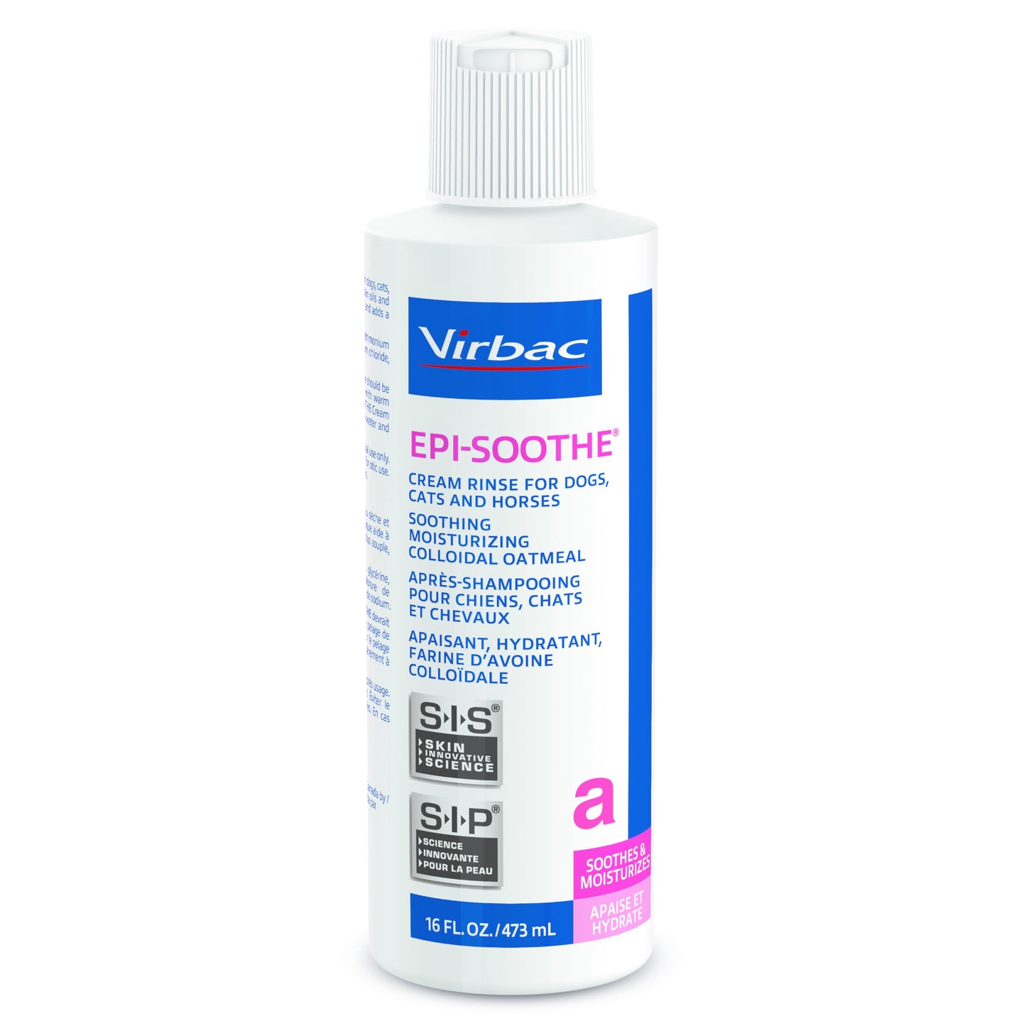 Virbac Epi-Soothe Cream Rinse Pet Conditioner For Dogs, Cats & Horses (16 oz) - For Dry or Sensitive Skin