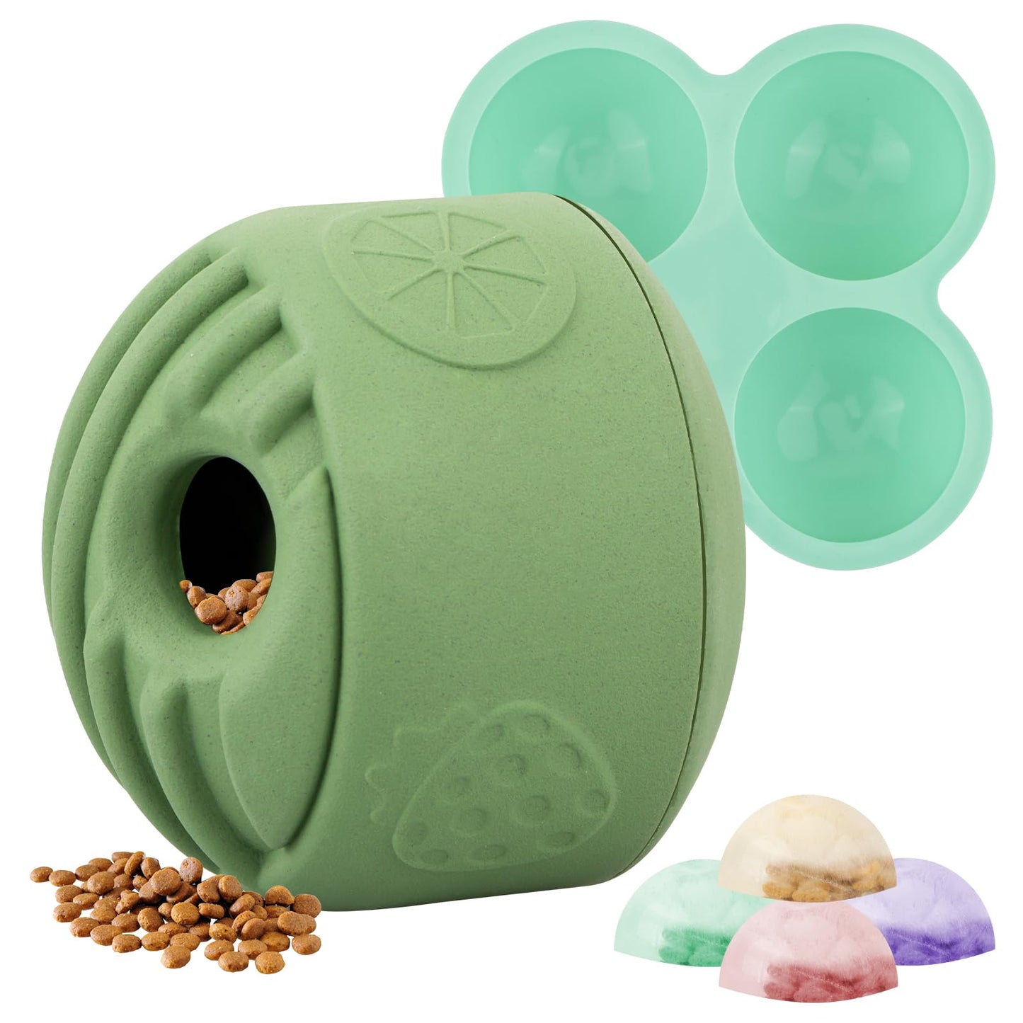 ATDOALL Interactive Dog Puzzle Toy, Treat Dispensing Dog Enrichment Toys, Large Chew Toy - Puppy Boredom Relief, Dogs Treat Balls, Sturdy Frozen Treat Toy for Medium and Large Dogs