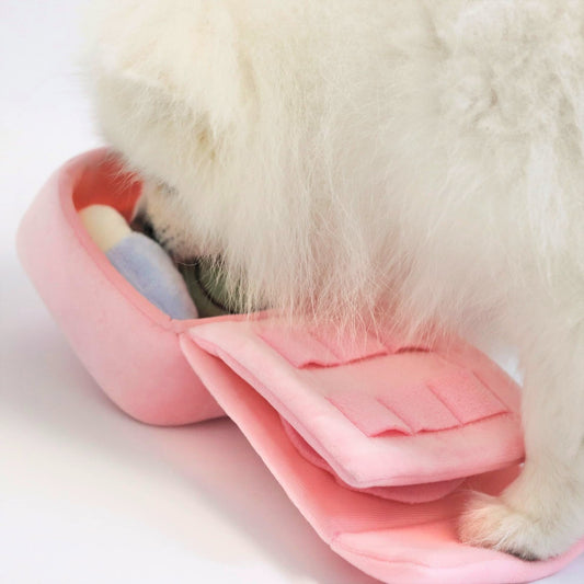 GOSUNY TOYS Snuffle Mat for Small Dogs, Cute Girl Dog Toys, Sister's Pouch Pink Dog Toys