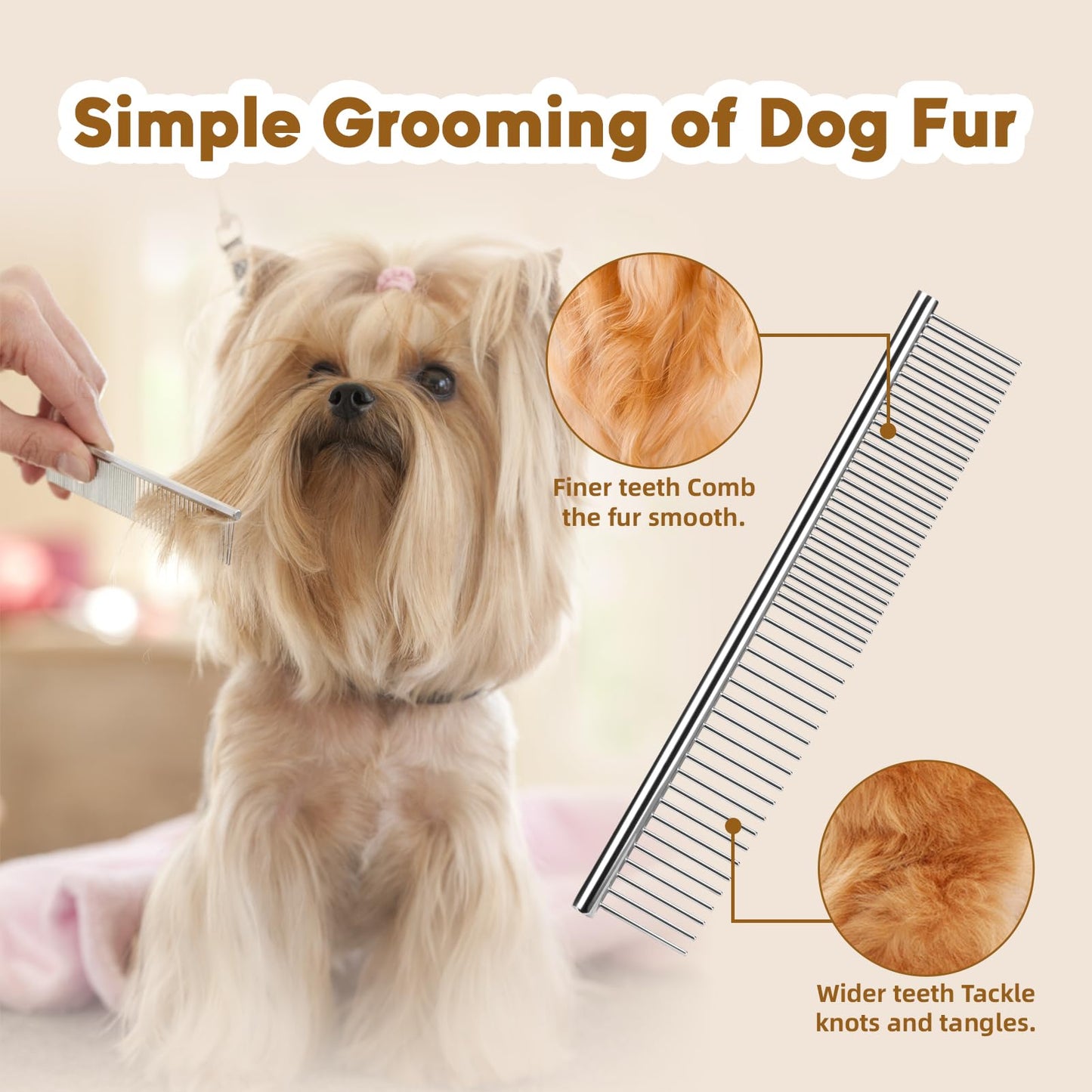 Pjordo Waterless Dog Shampoo No Rinse Foam, Dog Dry Shampoo, with Pet Fur Care Oil, Pet Sensitive Glove & Stainless Steel Pets Grooming Comb, Clean Quickly, Soothe & Moisturize