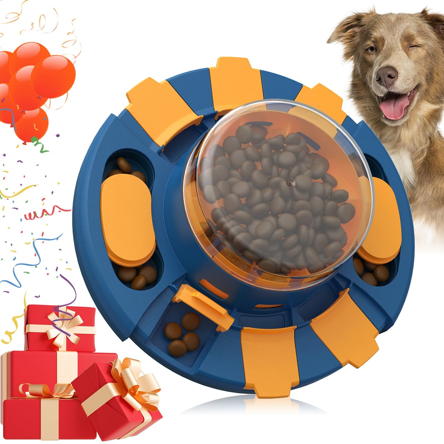 QQQNG Dog Puzzle Toy Dogs Brain Stimulation Mentally Stimulating Toys Beginner Puppy Treat Food Feeder Dispenser Advanced Level 2 in 1 Interactive Games for Small/Medium/Large Aggressive Chewer Gift B