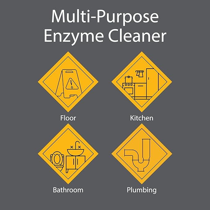 Pro-Grade Multi-Purpose Probiotic Enzyme Cleaner - Powerful Cleaning & Odor Eliminating Formula For Professional & Home Surfaces - 1 Gallon - Fragrance Free