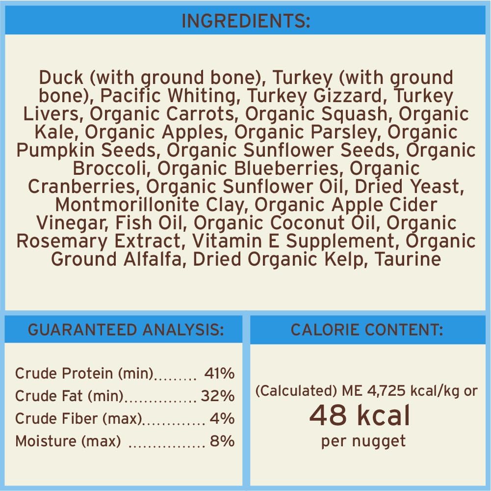 Primal Freeze Dried Raw Dog Food Nuggets, Duck, Complete & Balanced Meal, Also Use as Topper or Treat, Premium, Healthy, Grain Free, High Protein Raw Dog Food, 5.5 oz