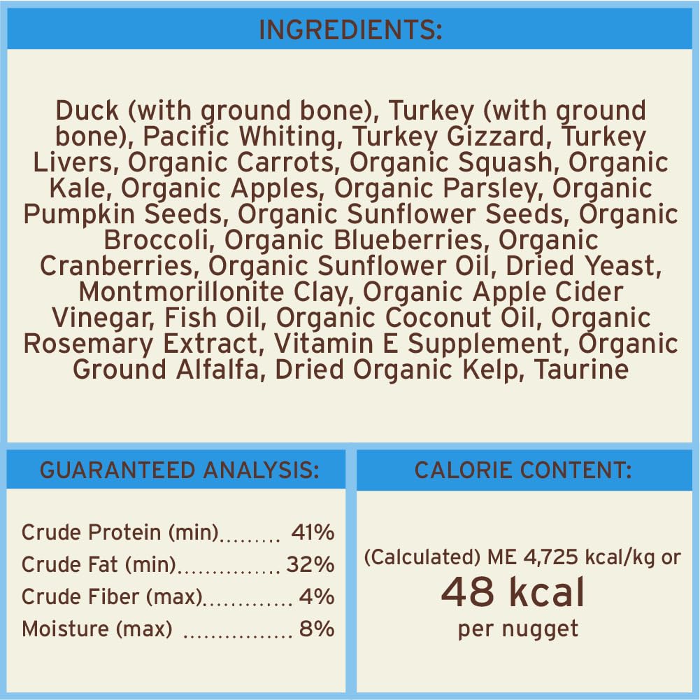 Primal Freeze Dried Raw Dog Food Nuggets, Duck, Complete & Balanced Meal, Also Use as Topper or Treat, Premium, Healthy, Grain Free, High Protein Raw Dog Food, 5.5 oz