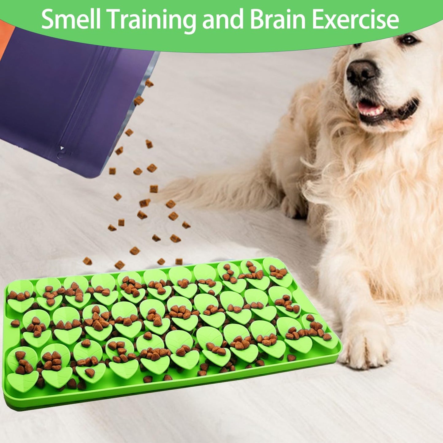 Drescu Medium Silicone Snuffle Mat for Dogs, Dog Lick Mat Slow Feeder for Slow Eating,Suction Cups Snuffle Mat for Dogs Large Breed Training Smell,Encourages Natural Foraging Skill,Sniffing