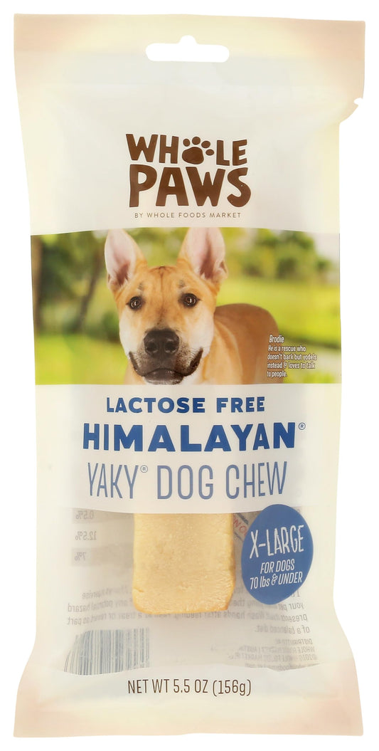Whole Paws, Himalayan Yaky Dog Chew, Lactose & Grain Free, X-Large (For Dogs 70 lbs & Under), 5.5 Ounce