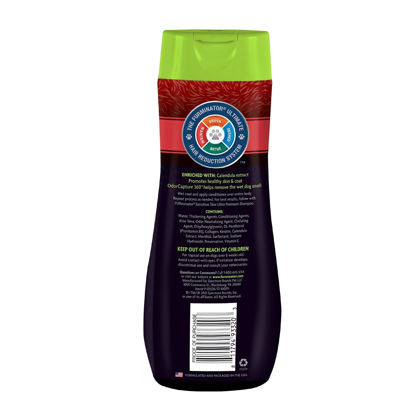 FURminator Sensitive Skin Ultra Premium Conditioner, Sensitive Skin Conditioner for Dogs Helps Reduce Itching, 16 oz