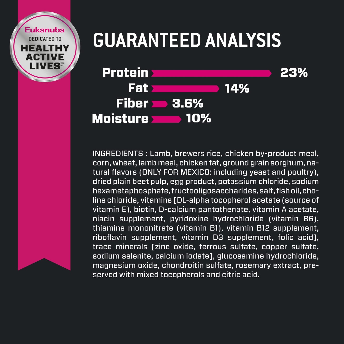 Eukanuba Adult Lamb 1st Ingredient Dry Dog Food, 30 lb