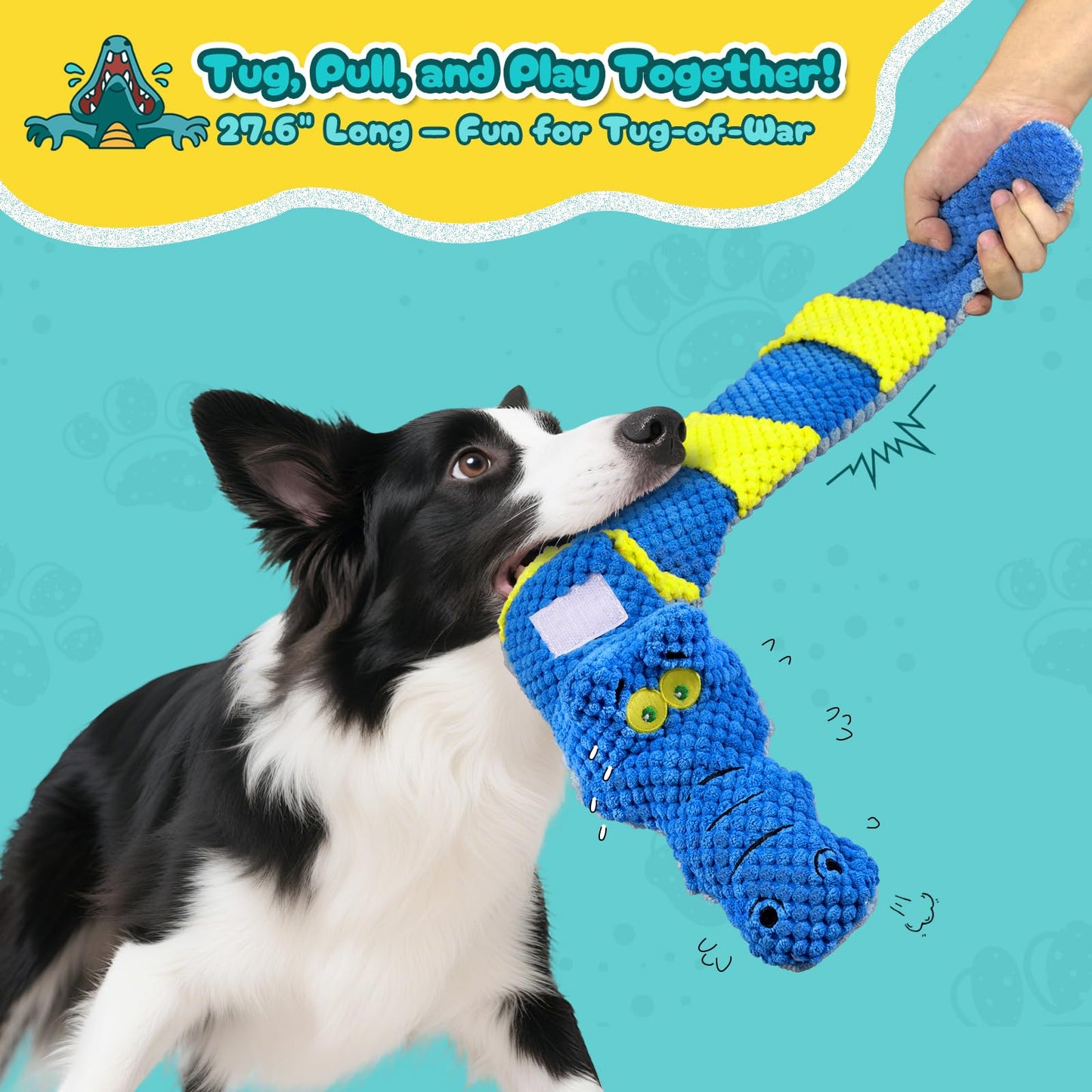 TOOPTATE Interactive Squeaky & Crinkle Dog Puzzle Toys - Plush Dog Enrichment Toys to Keep Them Busy, Cognitive Dog Toys for Small, Medium and Large Dogs