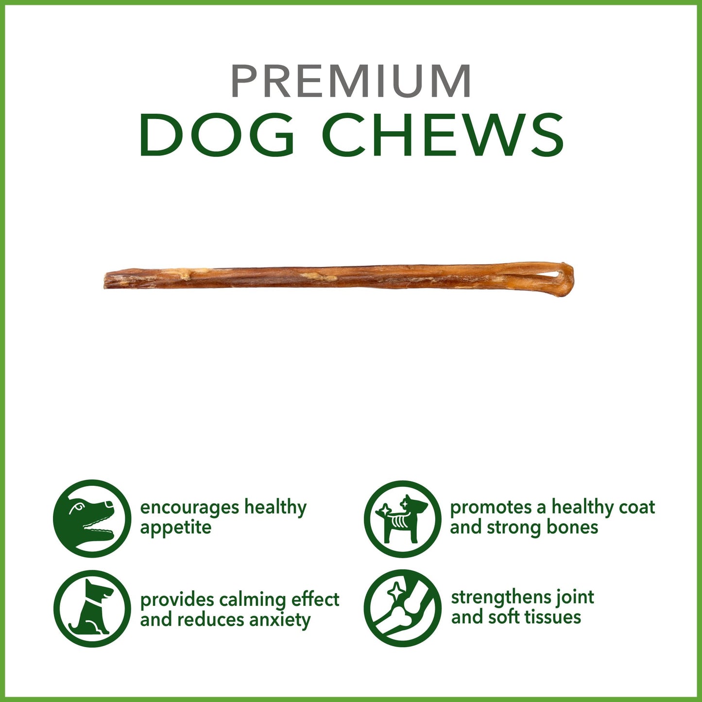 Pet Factory Real Chewz 12" Steer Sticks Dog Chew Treats, 100% All-Natural - 2 Count/1 Pack