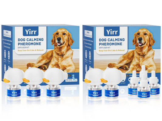 Yirr Dog Calming Diffuser, Dog Pheromones Calming Diffuser, Relaxing Pheromone for Dogs Relief Stress Anxiety Reduce Aggression Barking, Help Train Dog to Pee