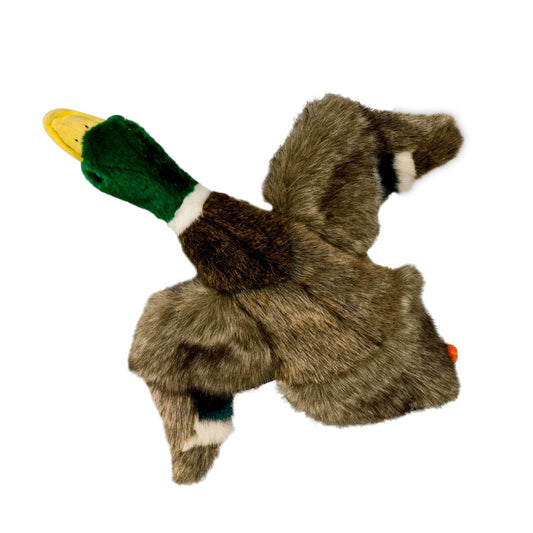 ALL FOR PAWS Duck Squeaky Doy Toy, Duck Dog Toy for Medium Large Breed, Puppy Fetch Toy with Squeaker, Plush Chew Dog Toy, 18 x 9.1 x 3.9 inches, Classic - Mallard L