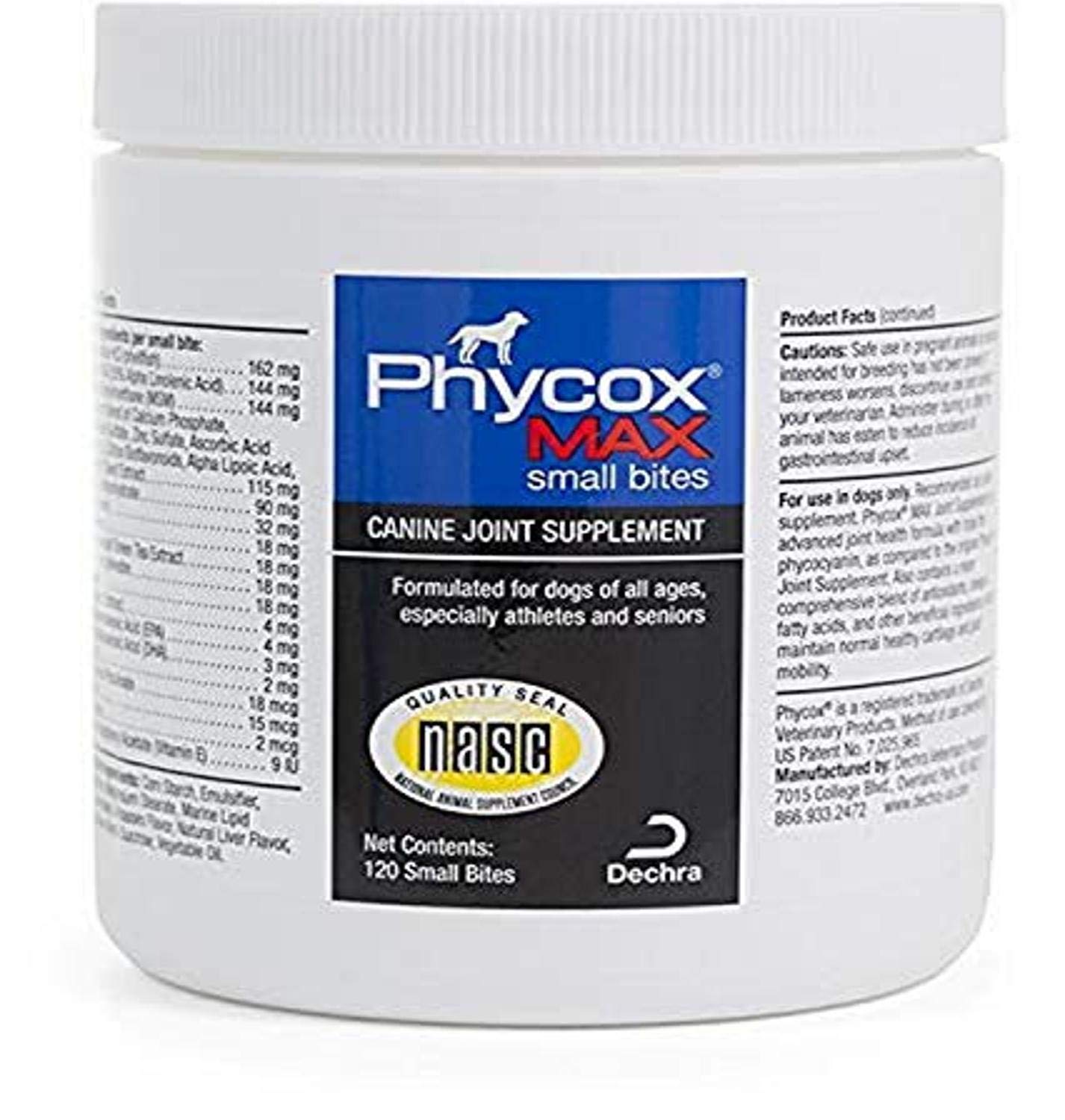 DechraSupply Phycox MAX Small Bites, Joint Supplement for Dogs (120ct)