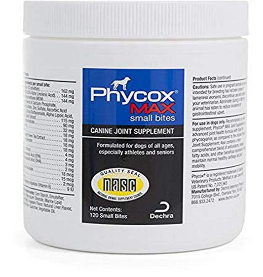 DechraSupply Phycox MAX Small Bites, Joint Supplement for Dogs (120ct)